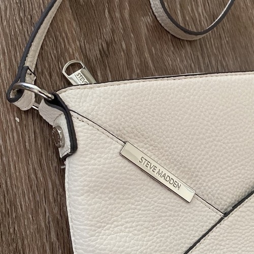 Steve Madden Adjustable Crossbody Purse With Zipper Pockets, in Off White - Picture 6 of 6