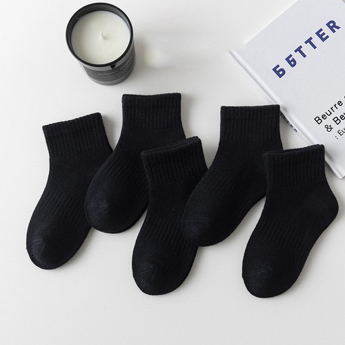 5 Pairs Children's White Socks Boys' and Girls' Sports Socks White Socks - Picture 9 of 10