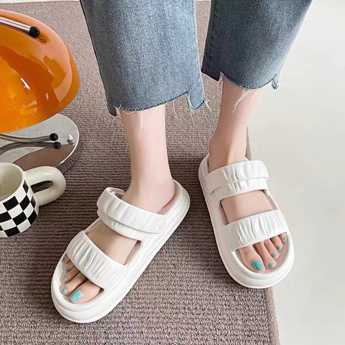 Modische lässige Damen-Plateausandalen zwei Trage-Hausschuhe Step Poop Flip-Flops Plateau - Bild 11 von 15