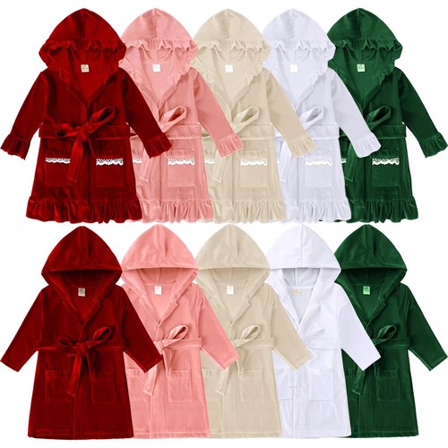 New Kids Dress Pyjamas Girls Velvet Loungewear Set Children Clothes Girls - Picture 3 of 53