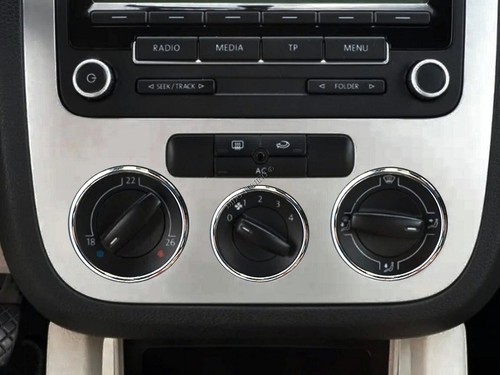 Per VW Scirocco 08-10 Alluminio Anello Ventilazione Anelli Cromati 3 pezzi - Picture 7 of 8