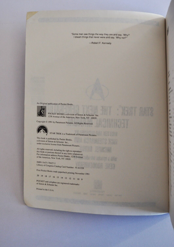 Book Star Wars The Next Generation Technical Manual Rick Sternbach Michael Okuda - Imagen 4 de 10