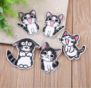 A-1,Extra Strong Glue Cat DIY Embroidered Sew Iron on Patch Childs Patch 3.15 by 3.15 8 x 8 cm