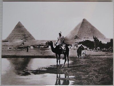 Egypt   Pyramids   Sphinx   reprint of an old photograph   24.9 cm x 18.5 cm