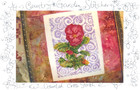 Country Garden Stitchery Red Pansy Swirl Cross Stitch Chart Only ~ flower