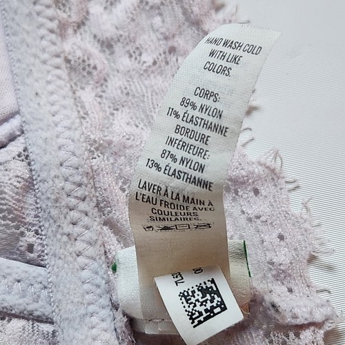 Aerie Lace Racerback Bralette Size M Light Padding Beige Racerback Light Purple - Picture 7 of 9