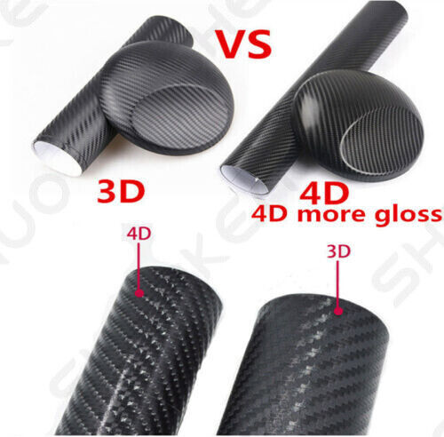 Black Auto Accessories Rear Bumper Car Trunk Guard Plate Carbon Fiber 4D Sticker - Bild 3 von 10