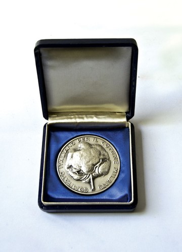 * ITALIEN, MAILAND MEDAILLE ITALIENISCHES BAUMWOLLKOMITEE Silber mit Etui - Bild 2 von 3