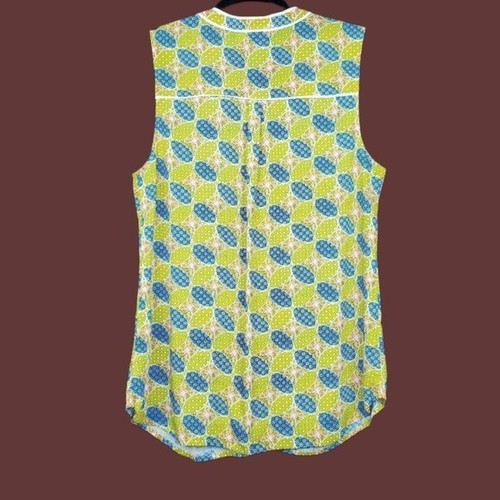 Top donna ModCloth Cafe Au Soleil senza maniche multicolore stampa floreale taglia M - Foto 2 di 6