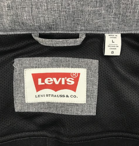 Chaqueta Levi's Para Hombre Grande Gris Cuello Embudo Camionero Cercanías Aislada Cremallera Con Capucha - Imagen 3 de 18