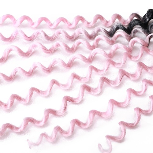 US Deep Water Wavy Curl Hair Crochet Braids Hair Extensions White Grey For Human - Picture 9 of 32