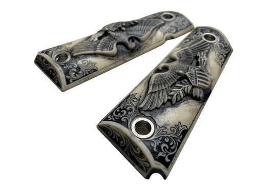COOL EAGLE DESIGN RESIN GRIP FOR COLT 1911 KIMBER CLONES SPRINGFIELD FREE SHIP - Picture 2 of 7