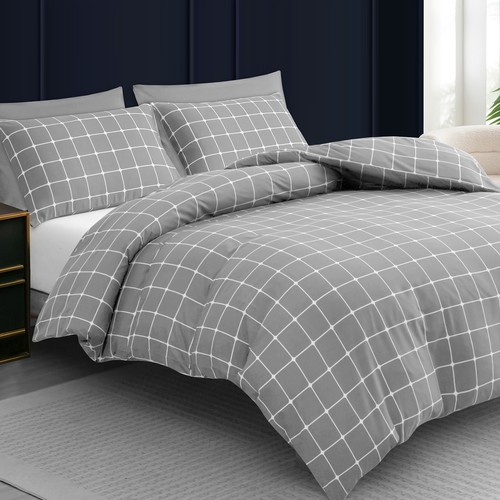 Duvet Cover Set Reversible King Size Duvet Cover Bedding Set Single Double King - Picture 285 of 544