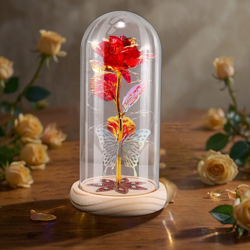 Enchanted Galaxy Flower LED Rose in Glass Dome - Christmas Birthday Gift for Her - Picture 44 of 229