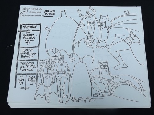 Superfriends Artist Used Model Sheet Super Rare pick one 1977 - Picture 9 of 34