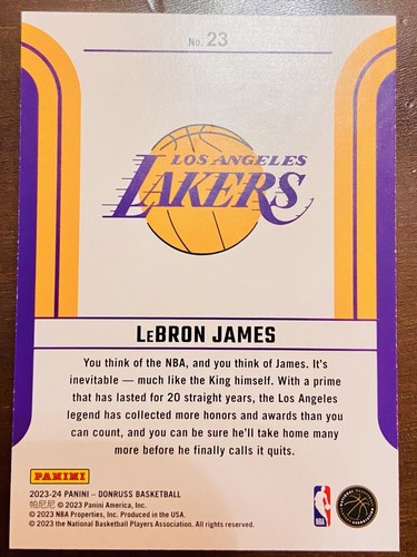 2023-24 Donruss #23 LeBron James Franchise Features - Picture 2 of 2