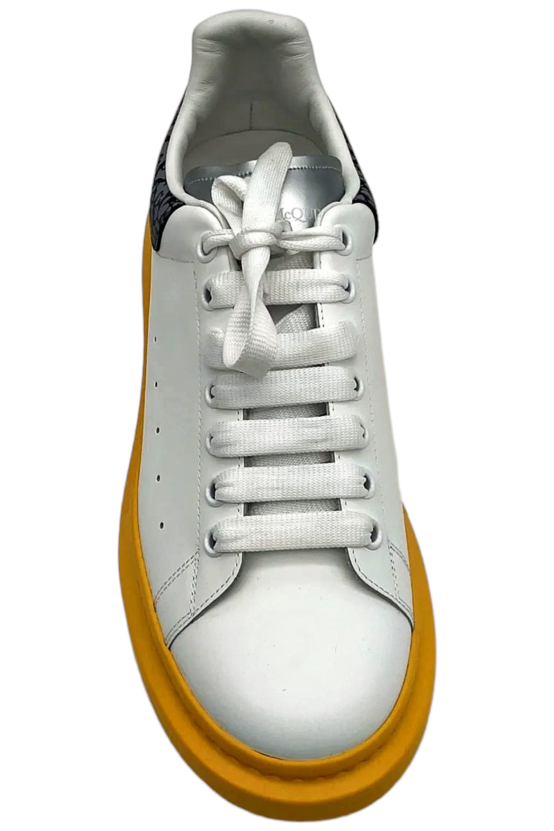 Alexander McQueen Men's Oversized Sneaker White Pop Yellow