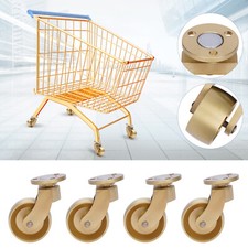 4 Vintage Style SOLID BRASS Strong Swivel Caster Wheels Brass Round Heavy Duty~