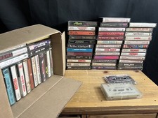 LOT OF 57 USED AUDIO CASSETTES MIXED ROCK,POP,DANCE,COUNTRY,CLASSICS TAPES AS-IS
