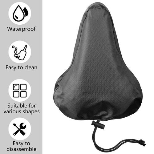 Cubierta de asiento de bicicleta impermeable silla de montar bicicleta resistente a la lluvia regalo polvo nosotros - Imagen 7 de 12