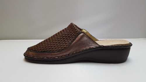 LA PLUME FLEX Damen Bronze Stretch/Leder Clog mit herausnehmbarer Innensohle Full Fit - Bild 1 von 5