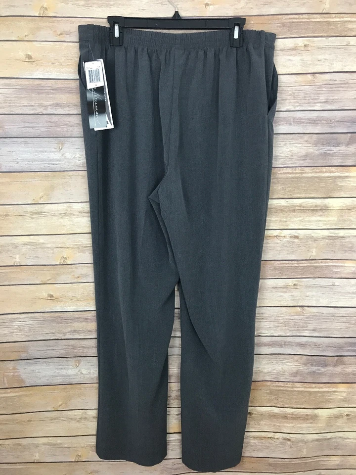 Pantalones para mujer Jeno Neuman 16 pierna recta vestido elástico espalda gris Foto 2 de 4