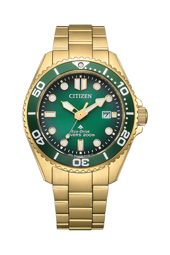 Citizen Promaster BN0262-59W Eco-Drive Sapphire Green 200M Stainless Steel - Picture 1 of 3
