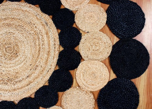 Rug Jute Round Handmade 100%Natural Hand Braided Farmhouse Area Rug Living Room - Picture 4 of 7