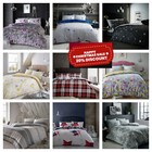 Flannelette Duvet Cover Bedding Set 100% Brushed Cotton Single Double King Sizes