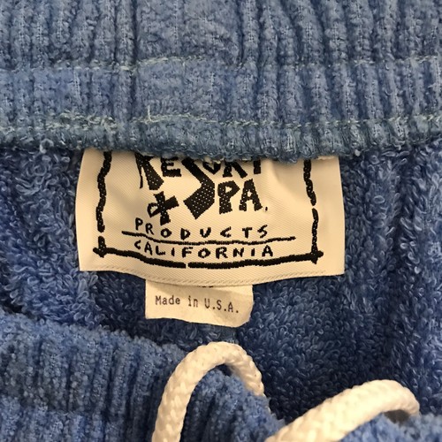 VTG Terry Cloth Spa Shorts Blue Pockets Preppy Retro Made In USA Men’s Sz 2X Big - Picture 5 of 9