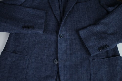 LARDINI Sartorial Blue Textured WOOL COTTON Sport Coat Blazer Jacket 52IT 42US - Picture 8 of 10