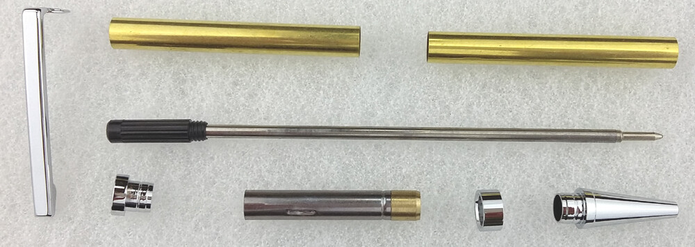 CHARNWOOD Penturning PEN7CH 7mm Slimline Twist Pen - Chrome