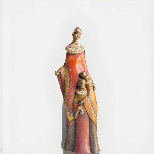African Woman And Baby Figurine (wm) - Picture 1 of 6