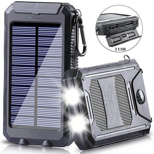 Portable Solar Power Bank 2025 Super 20000mAh 2USB External Battery Fast Charger - Picture 13 of 37