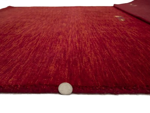 Handmade Gabbeh Modern Rug 4X6 ft Cherry Red Tribal Design Bedroom Decor Carpet - Picture 12 of 13