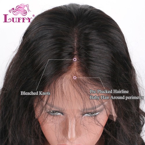 Pelucas frontales de encaje 13*6 HD cabello humano brasileño recto con cabello de bebé cuero cabelludo falso - Imagen 6 de 12