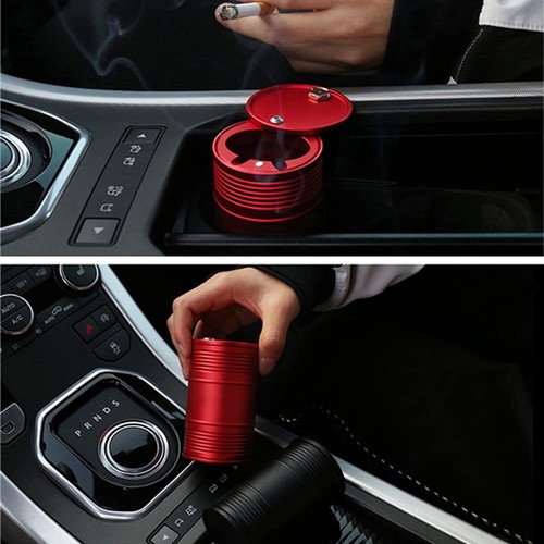 Car Ashtray With Lid Smell Proof Ash Tray Portable Ashtray For Car Cup Holder r - Picture 2 of 6