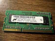 Micron PC3-8500 (DDR3-1066) 2 GB SO-DIMM 1066 MHz PC3-8500 DDR3 Memory...