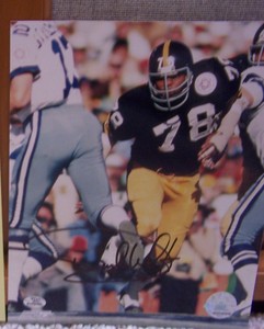 8x10 Signed By Pittsburgh Steelers Great Dwight White Deceased