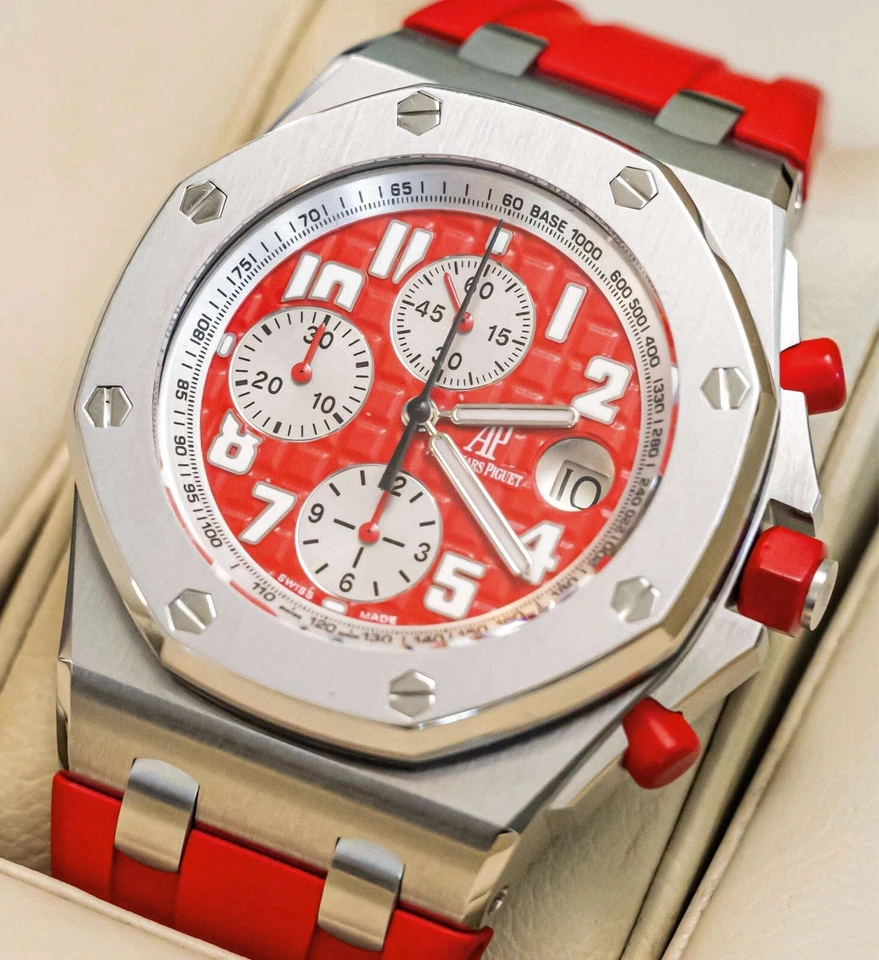Audemars Piguet Royal Oak Offshore Rhone-Fusterie esfera roja 26108ST.OO.D066CR.01