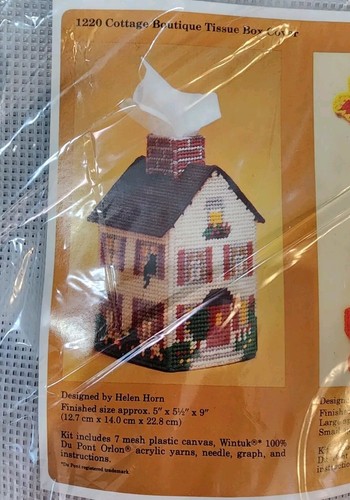 Caja de pañuelos con forma de casa Creative Circle 1220 plástico lona 1983 kit de casa - Imagen 1 de 5