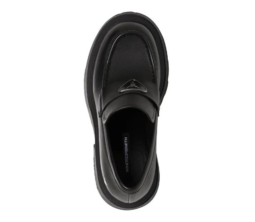 Windsor Smith Womens Black Platform Shoes Leather Loafers - Spolied - Picture 5 of 9