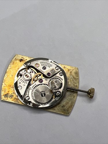 Universal Geneve Cal. 42 Movement w/ Dial Hands & Stem - Sets & Runs Well - Picture 4 of 5
