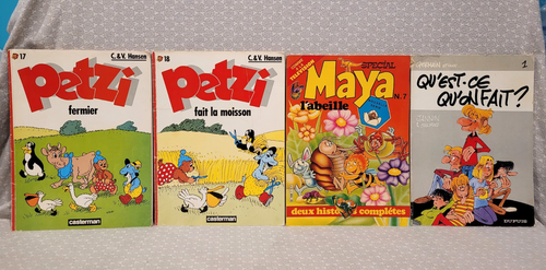 German Qu'Est-Ce Qu'On Fait? Maya Petzi Fait la Moisson Fermier Comic Book Set - Imagen 1 de 21