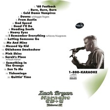 CUSTOM KARAOKE ZACH BRYAN 20 RARE SONGS cdg CD G HARD-2-FIND DAWNS PINK SKIES