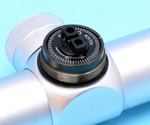 Long Eye Relief Pistol Scout Scope 2-7X32 Silver Chrome with Weaver Rings - Picture 3 of 3