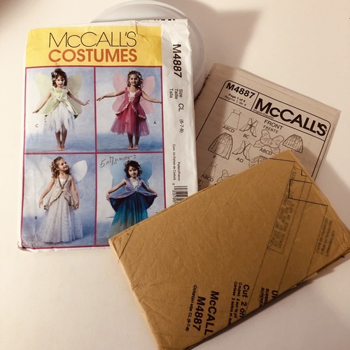 Disfraz de hadas McCalls patrón M4887 niñas alas baile de Halloween talla 6-7-8 CL niña - Imagen 2 de 5