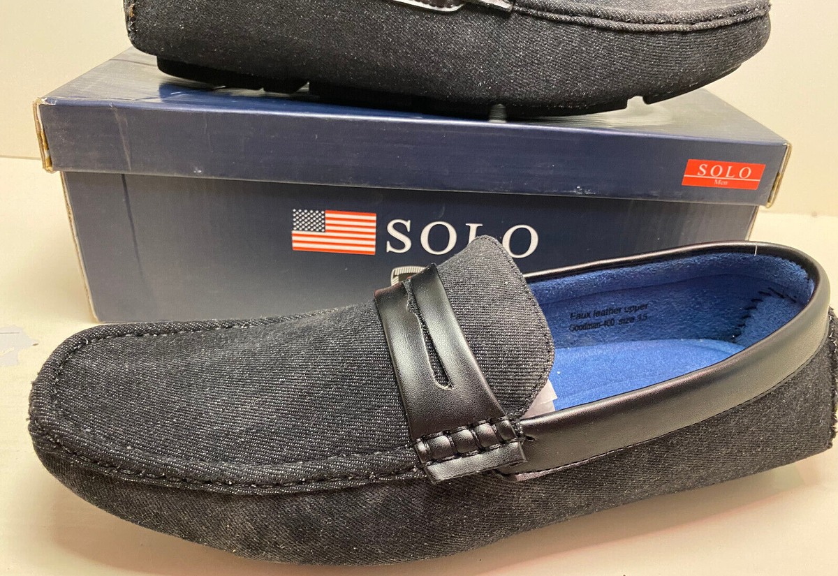 Solo Goodman-400 Slip on Moccasins Black washed Casual loafers