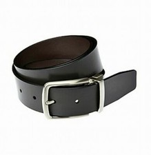PERRY ELLIS PORTFOLIO LEATHER BELT BLACK/BROWN BOYS 26" REVERSIBLE