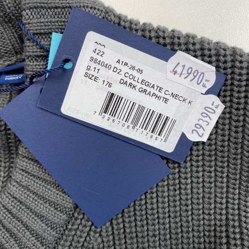 GANT Boys Dark Grey Collegiate Crew Neck Jumper Sweater Size 16 Years 176 cm - Picture 5 of 12